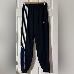 Adidas Kids Dark Blue Joggers with Triple White Stripes